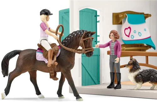 Miniatura 7 de Schleich Horse Club - Juego de 67 piezas de Sofia's Tack Shop con figura de caballo de juguete, 2 figuras de acción posables y accesorios, juguetes