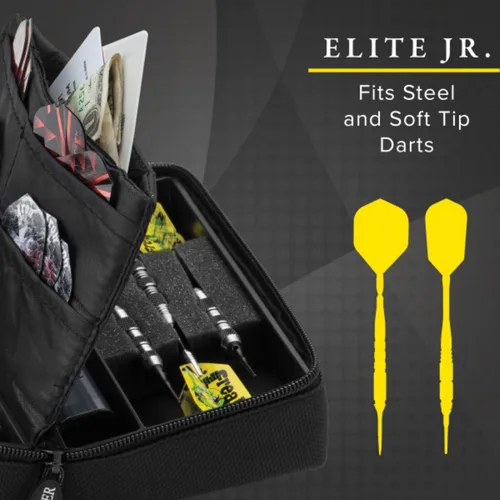 Miniatura 3 de Casemaster Elite Jr. Estuche de viaje de nylon para 6 dardos, color negro