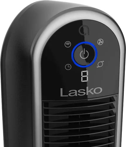 Miniatura 9 de Lasko Aria™ T40733 Ventilador de torre inteligente WiFi de 5 velocidades de 40 pulgadas con modo oscuro: negro