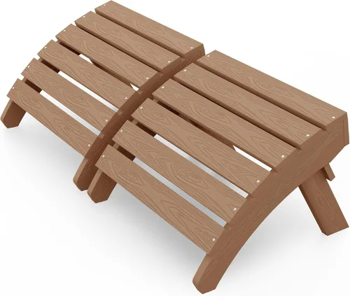 Miniatura 24 de MXIMU Taburete otomano plegable Adirondack para exteriores: Taburete de plástico HIPS para patio, fácil montaje, reposapiés para todo tipo de clima