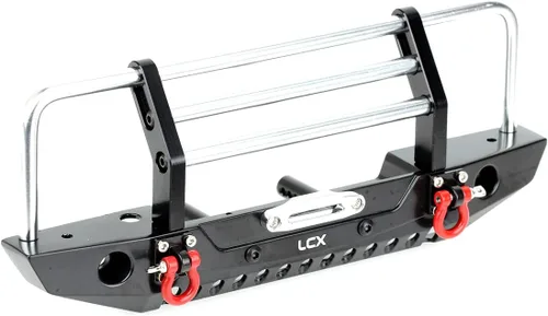 Miniatura 2 de LCX Racing 1/10th RC Crawler Car Metal Bull Push Bar Parachoques delantero para TRX4 TRX-4 Axial SCX10 II 90046 Redcat Gen8 Scout II