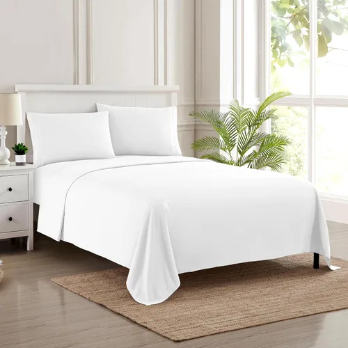 Miniatura 8 de Juego de sábanas de 1800 hilos – Sábanas de microfibra cepillada suave de calidad egipcia – Juego de ropa de cama de lujo con sábana encimera