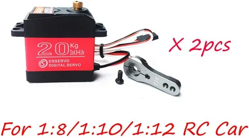 Miniatura 2 de Paquete de 2 DS3218 Digital RC Servo Motor 44.1 lbs Alto Torque Full Metal Gear Impermeable para Baja Coches Robot DIY 270°
