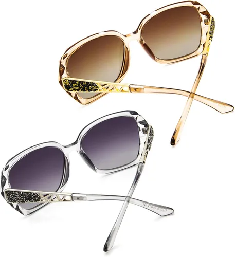 Miniatura 3 de LECKIRUT - Lentes de sol de gran tamaño para mujer lentes de sol clásicos y a la moda con protección UV polarizada