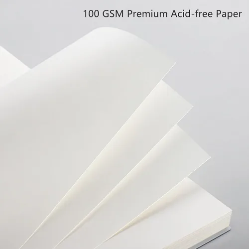 Miniatura 2 de RETTACY Cuaderno de diario en blanco, paquete de 3, 160 páginas por paquete, tamaño mediano A5 (5.7'' × 8.3''), papel grueso de 100 GSM, Transparente