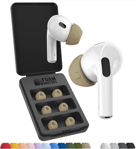 Miniatura 21 de Almohadillas de espuma viscoelástica prémium para AirPods Pro 1° y 2° generación, 3 pares, versión Black Magic 6.0, cómodas, seguras, mejor Gris
