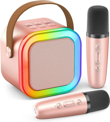 Mini máquina de karaoke para niños y adultos, los mejores regalos de cumpleaños de 2026 para niñas de 3, 4, 5, 6, 7, 8 años, juguetes para niños Oro