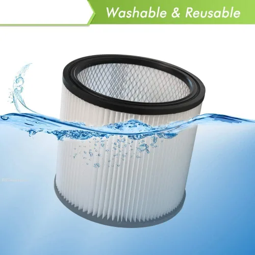 Miniatura 4 de Filtro ANBOO para Shop Vac 90304 90350 90333 9030400 Aspiradora Húmeda y Seca con Tapa, 2 Piezas Filtro de Manga de Espuma 90585, 2 Piezas Filtro
