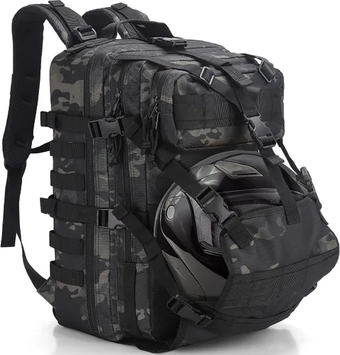 Mochila para casco de motocicleta para hombres con portador de casco duro/almacenamiento, mochila de equitación, accesorios de motocicleta/regalos