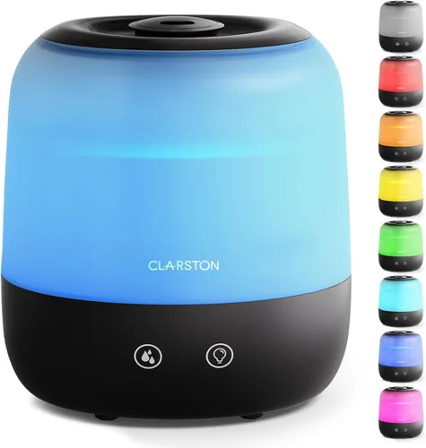 Miniatura 9 de Clarston Humidificador de niebla fría de 2 L para dormitorio con boquilla ajustable de 360°, niveles de niebla altos y bajos, ultra silencioso
