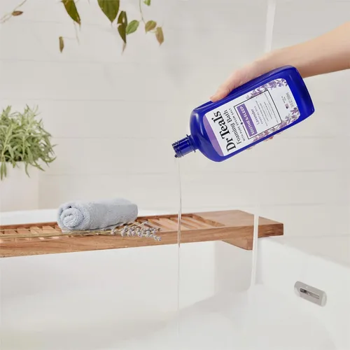 Miniatura 6 de Dr Teal's Baño espumoso con sal pura de Epsom, calma y duerme con lavanda, 34 onzas líquidas (paquete de 2)