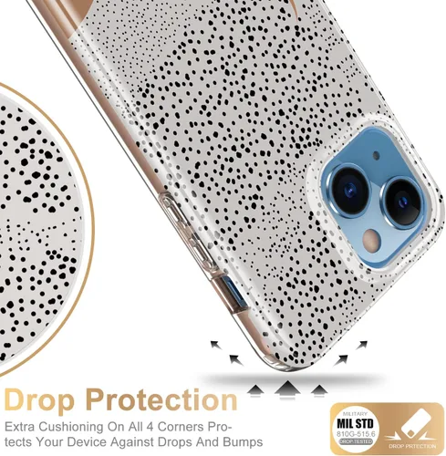 Miniatura 4 de Esdot Funda protectora para iPhone 13 Mini con protector de pantalla integrado, protección de grado militar con diseños de moda para mujeres