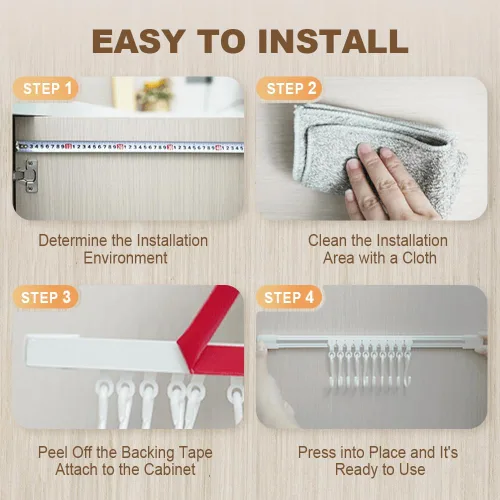 Miniatura 3 de Gancho multifuncional para riel deslizante, estante colgante de utensilios de cocina, colgador de pared, soporte para utensilios de ahorro