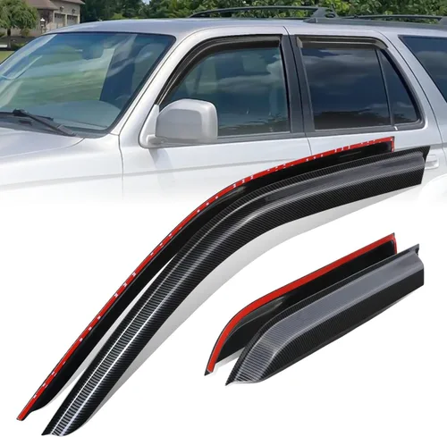 Miniatura 52 de Auto Dynasty 4 piezas viseras de ventana con patrón de fibra de carbono compatibles con Chrysler PT Cruiser 2001-2010, deflectores de ventana