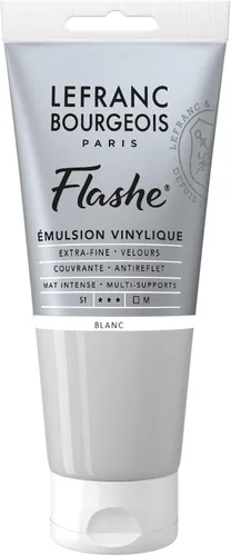 Lefranc Bourgeois Flashe - Pintura de vinilo, tubo de 2.7 onzas, color blanco