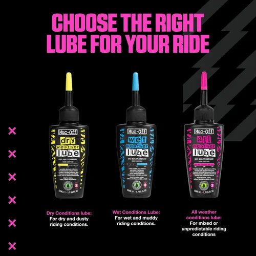 Miniatura 7 de Muc-Off Dry Chain Lubricante de 1.7 fl oz - Lubricante biodegradable para cadena de bicicleta, adecuado para todo tipo de bicicletas, formulado