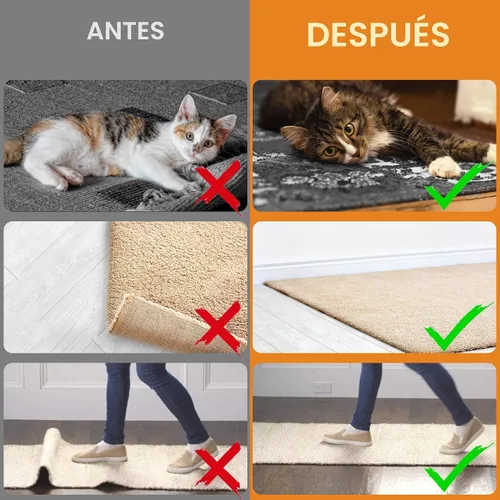 Miniatura 2 de ZONGOOL 12 PCS Cinta para Alfombras, Agarraderas Reutilizables y Lavables para Alfombras, Almohadillas Antideslizantes de Doble Cara para Pisos