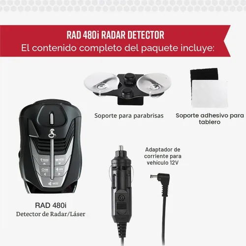Miniatura 7 de Detector de Radar Láser Cobra RAD 480i – Detección de Largo Alcance, Bluetooth, Compatible con Apple CarPlay y Android Auto, Detección Delantera