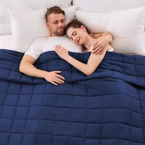 Miniatura 27 de yescool - Manta con peso, 7 libras, fresca, transpirable, con cuentas de cristal prémium, lavable a máquina, para dormir, 60-90 libras, 41 x 60 Gris