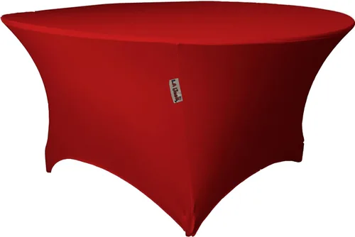 Miniatura 3 de LA Linen Mantel redondo de elastano, 60 x 30 pulgadas, negro