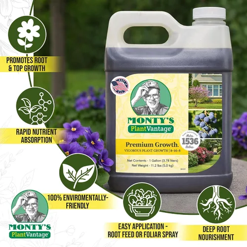Miniatura 3 de PlantVantage Fertilizante líquido para plantas de crecimiento prémium - Fertilizante NPK (8-16-8) con zinc y hierro, alimento líquido para plantas