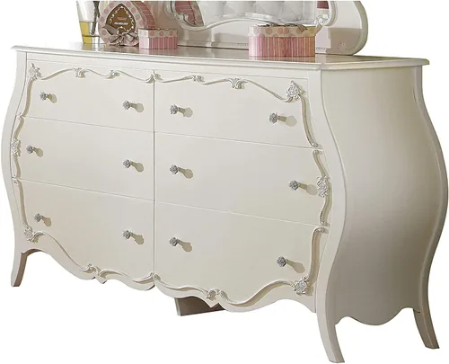 Miniatura 4 de ACME Edalene Twin Bed- Blanco perla