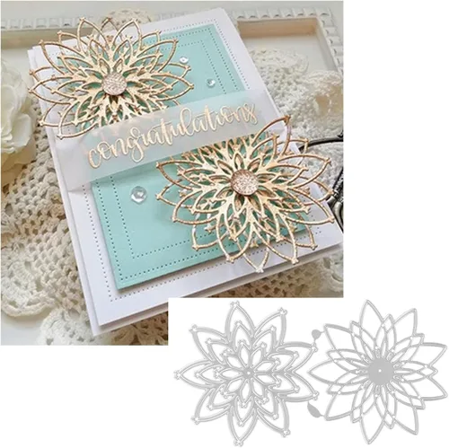 Miniatura 52 de Troqueles para álbumes de recortes, troqueles de corte de metal de cumpleaños para hacer tarjetas, plantilla de papel para manualidades, plantillas