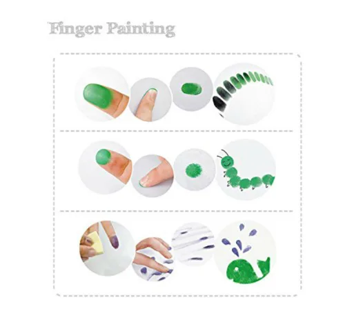Miniatura 7 de Akak Store Craft - Sellos de tinta para manualidades, 20 unidades, colores surtidos, almohadilla de tinta de dedo arco iris, sello de impresión