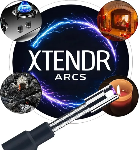 Miniatura 5 de V2 Encendedor de arco extra largo extensible de 2.5 pies, estufa de chimenea sin llama, cuello largo para luz piloto, parrilla, hoguera, cocina
