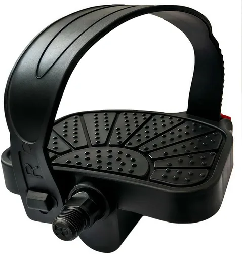 YBEKI Pedales de bicicleta estática de grado profesional, eje de 9/16 pulgadas y 1/2 pulgadas, correas ajustables, se adapta a bicicletas