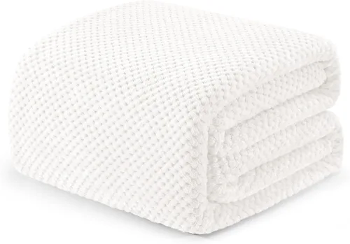 Miniatura 39 de Exclusivo Mezcla - Manta de vellón extragrande para sofá o cama, mantas supersuaves y cálidas con textura de gofre, acogedora, mullida y ligera Azul
