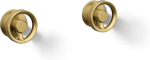 Miniatura 17 de KOHLER Componentes montaje en pared grifo de lavabo de baño con manijas industriales Mate negro