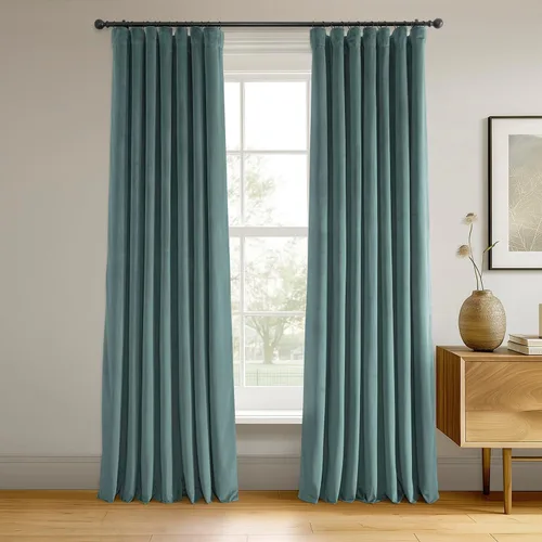 Miniatura 31 de HPD Half Price Drapes Cortinas Opacas Térmicas de Terciopelo Signature para Sala de Estar de 63 Pulgadas de Largo (1 Panel) con Bolsillo para Barra