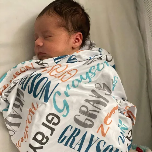 Miniatura 7 de Mantas personalizadas con nombre para bebé, niños y adultos, mamá y papá. Manta con nombre personalizado del nombre del bebé. Mantas personalizadas