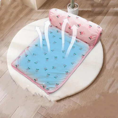 Miniatura 3 de Cama refrescante para gatos y perros 2023, tapete refrescante para mascotas con almohada, portátil, lavable, manta refrescante para mascotas