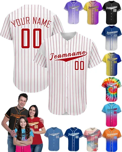 Miniatura 8 de Camiseta de béisbol personalizada para hombres, mujeres y niños con nombre, número y logotipo, camisetas de sóftbol personalizadas, S-4XL