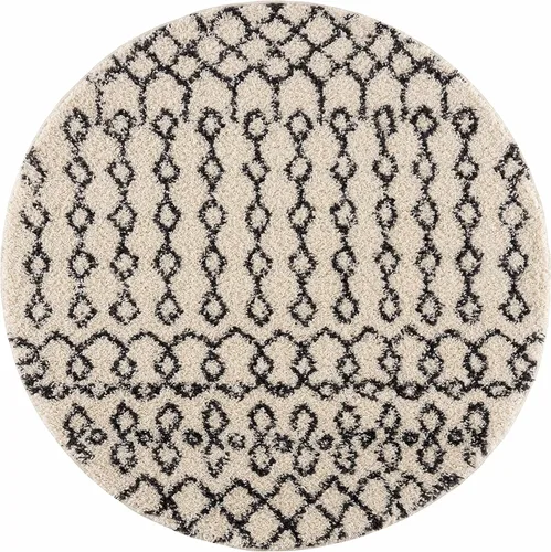 Miniatura 57 de Hauteloom, Duncans - Alfombra de estilo granja de pelo mullido para sala y dormitorio, con borlas - Beige, carbón, gris - 2 pies 7 pulgadas x 7 pies