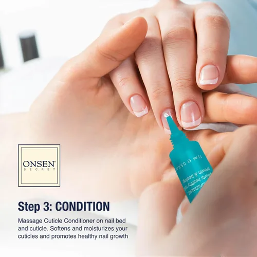 Miniatura 6 de Onsen Secret Kit de cuidado de uñas, con suero para el cuidado de la cutícula, kit de pulidor de uñas japonés y brillo - fortalecimiento y brillo