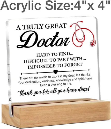 Miniatura 2 de Regalos de agradecimiento para mujeres y hombres, regalos de agradecimiento para médicos, un verdadero doctor difícil de encontrar, letrero