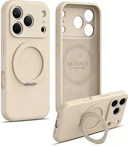 Miniatura 12 de Funda de silicona con soporte para iPhone 17 Pro [compatible con MagSafe] [Protección completa de la cámara] (6.3 pulgadas 2025), fundas de teléfono