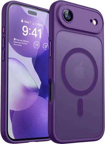 Miniatura 71 de CANSHN Funda magnética compatible con iPhone 17 Pro, mejorada [protección completa de la cámara] [compatible con Magsafe] [mate translúcido] funda