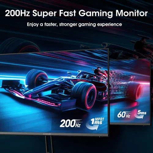 Miniatura 2 de Amzfast - Monitor de juegos de 24 pulgadas 180Hz 200Hz FHD 1080p, monitor de computadora, sincronización adaptativa de 1 ms, 3000:1, pantalla HDR