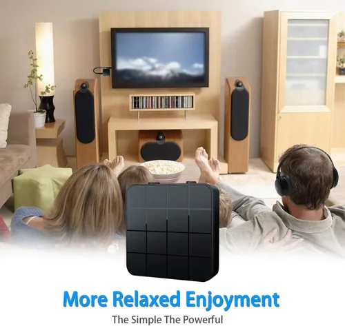 Miniatura 4 de Adaptador receptor transmisor de audio Bluetooth 5.0, 2 en 1, inalámbrico de 0.138 in aptX, adaptador de audio estéreo de baja latencia para sistema