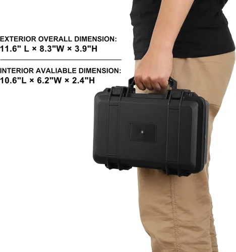 Miniatura 5 de Mayouko Caja de herramientas portátil con esponja a prueba de golpes, grado impermeable IP67, funda rígida impermeable con inserto de espuma, funda