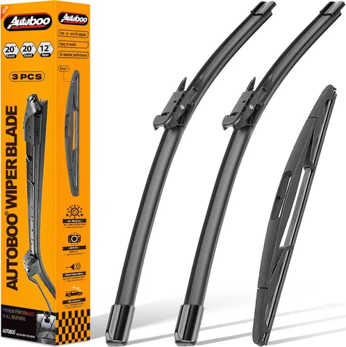 Miniatura 52 de AUTOBOO - Limpiaparabrisas de repuesto 26 + 20 pulgadas con limpiaparabrisas trasero de 12 pulgadas para BMW X3, X4, 2018, 2019, 2020, 2021, 2022