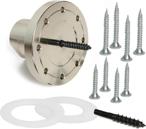 Miniatura 12 de Placa frontal de torno de madera de acero de 2 pulgadas con mandril roscado y dos arandelas de nailon, compatible con torno de carpintería