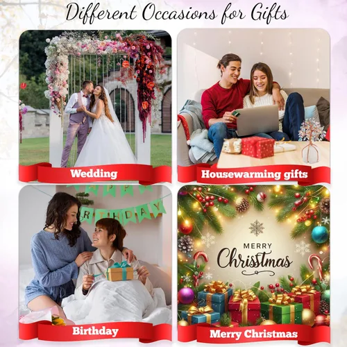 Miniatura 7 de Árbol de la vida de cristal de fluorita con base de cuarzo, árbol de piedras preciosas para decoración de estantes y dormitorios, cristales y Base