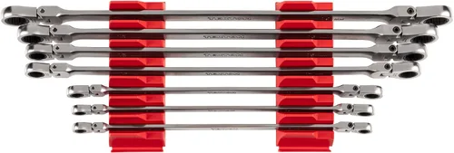 Miniatura 10 de TEKTON WRB96000 - Juego de llaves de extremo de caja de trinquete de 12 puntos, cabezal flexible largo, 6 piezas (1/4-13/16 pulgadas) WRB96000