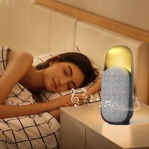 Miniatura 8 de Luz nocturna 3 en 1 + altavoz Bluetooth + máquina de sonido de ruido blanco, máquina de sonido multifuncional para bebés, luz nocturna recargable