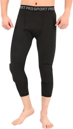 Miniatura 9 de SS COLOR FISH Leggings de baloncesto para hombre con rodilleras, mallas de compresión 3/4, pantalones deportivos atléticos de capa base
